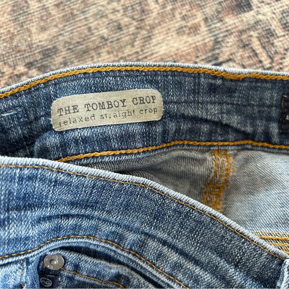 Ag Tomboy Crop Relaxed Straight Jeans - Picture 5 of 6